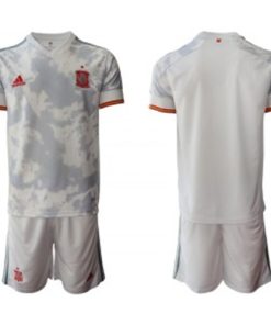Spain Blank Euro 2021 White Soccer Men Jersey
