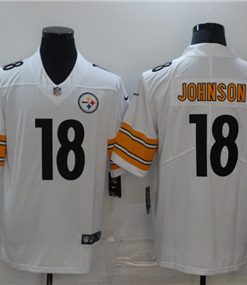 Steelers 18 Diontae Johnson white Vapor Untachable Limited Jersey