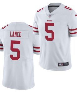 Women's San Francisco 49ers #5 Trey Lance White Vapor Untouchable Limited Stitched NFL Jersey