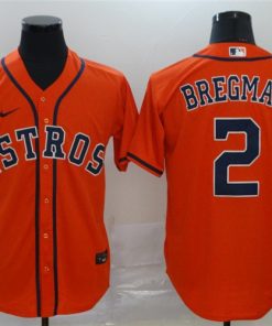 Astros 2 Alex Bregman Orange 2020 Nike Cool Base Jersey