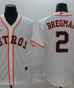 Astros 2 Alex Bregman White 2020 Nike Cool Base Jersey