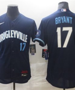 Cubs 17 Kris Bryant Navy 2021 City Connect Flexbase Jersey