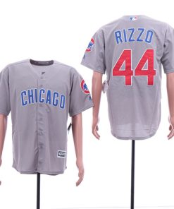 Cubs 44 Anthony Rizzo Gray Cool Base Jersey
