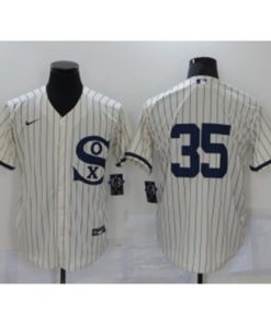 MLB White Sox 35 Frank Thomas 2021 Cream Field Of Dreams Cool Base Men Jersey