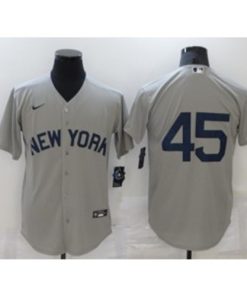 MLB Yankees 45 Gerrit Cole 2021 Grey Field Of Dreams Flexbase Men Jersey