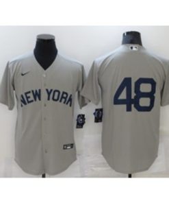 MLB Yankees 48 Anthony Rizzo 2021 Grey Field Of Dreams Flexbase Men Jersey