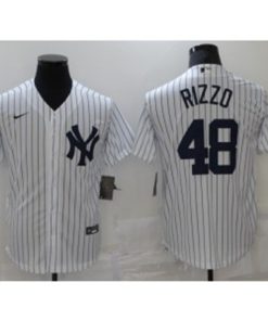 MLB Yankees 48 Anthony Rizzo White Nike Cool Base Men Jersey