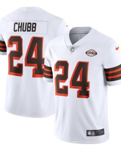 Men's Cleveland Browns #24 Nick Chubb 1946 Vapor Stitched Football Jersey