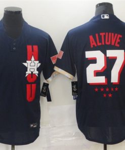 Men's Houston Astros #27 Jose Altuve 2021 Navy All-Star Flex Base Stitched MLB Jersey