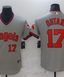 Men’s Los Angeles Angels #17 Shohei Ohtani 2020 Grey Stitched MLB Jersey