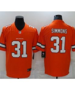 Nike Broncos 31 Justin Simmons Orange Color Rush Limited Men Jersey