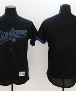 Dodgers Black Blue Fashion Stitched MLB Custom baseball jersey