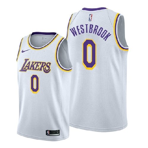 Lakers 0 Russell Westbrook White Nike Swingman Jersey – Discount Jersey ...