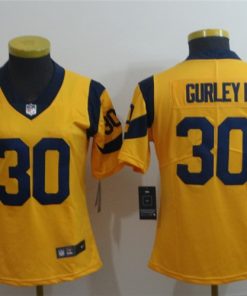 Los Angeles Rams 30 Todd Gurley II Gold Women Vapor Untouchable Limited Jersey