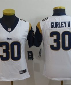 Los Angeles Rams 30 Todd Gurley II White Women Vapor Untouchable Limited Jersey