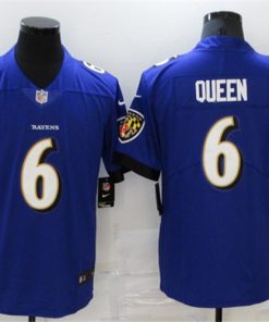 Men's Baltimore Ravens #6 Patrick Queen Purple Vapor Untouchable Limited Stitched Jersey