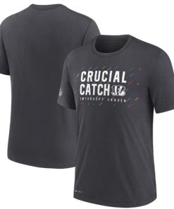 Men's Cincinnati Bengals Charcoal 2021 Crucial Catch Performance T-Shirt