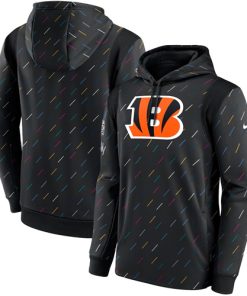 Men's Cincinnati Bengals Nike Charcoal 2021 NFL Crucial Catch Therma Pullover Hoodie
