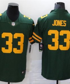 Men's Green Bay Packers #33 Aaron Jones 2021 Green Legend Stitched Football Jersey
