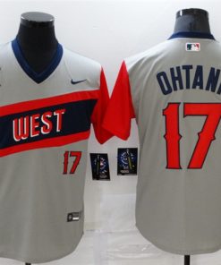 Men's Los Angeles Angels #17 Shohei Ohtani 2021 Little League Classic Road Cool Base Stitched Baseball Jersey