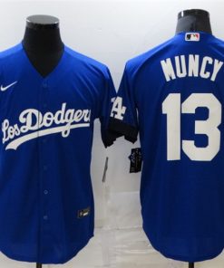 Men's Los Angeles Dodgers #13 Max Muncy 2021 Royal City Connect Cool Base Stitched Jersey