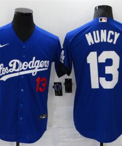 Men's Los Angeles Dodgers #13 Max Muncy 2021 Royal City Connect Flex Base Stitched Jersey
