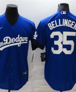 Men's Los Angeles Dodgers #35 Cody Bellinger 2021 Royal City Connect Cool Base Stitched Jersey