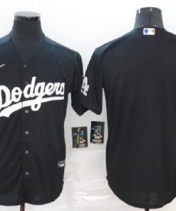 Men's Los Angeles Dodgers Customized Black Stitched MLB Jersey
