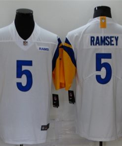 Men's Los Angeles Rams #5 Jalen Ramsey 2021 White Vapor Untouchable Limited Alternate Stitched NFL Jersey