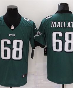 Men's Philadelphia Eagles #68 Jordan Mailata Green Vapor Untouchable Limited Stitched Football Jersey