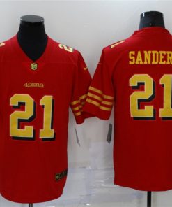 Men's San Francisco 49ers #21 Deion Sanders Red Gold Vapor Untouchable Limited Stitched Jersey