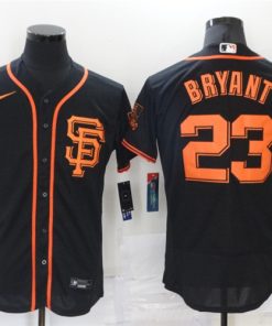 Men's San Francisco Giants #23 Kris Bryant Black Flex Base Stitched Jersey
