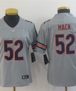 Nike Bears 52 Khalil Mack Gray Women Inverted Legend Limited Jersey