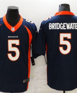 Nike Broncos 5 Teddy Bridgewater Navy Vapor Untouchable Limited Jersey