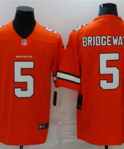 Nike Broncos 5 Teddy Bridgewater Orange Color Rush Limited Jersey