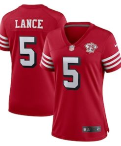Women's San Francisco 49ers Custom 2021 Red 75th Anniversary Alternate Vapor Untouchable Stitched Jersey