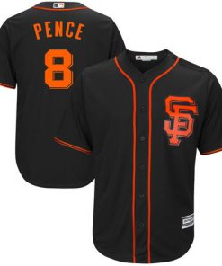 Giants 8 Hunter Pence Black Alternate Cool Base Jersey