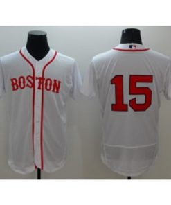 MLB Red Sox 15 Dustin Pedroia White Flexbase Men Jersey