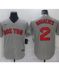 MLB Red Sox 2 Xander Bogaerts Grey Nike Cool Base Men Jersey