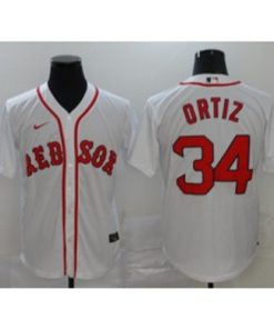 MLB Red Sox 34 David Ortiz White 2020 Nike Cool Base Men Jersey