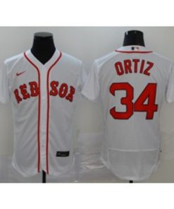 MLB Red Sox 34 David Ortiz White 2020 Nike Flexbase Men Jersey