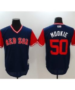 MLB Red Sox 50 Mookie Betts Cool Base Men Jersey