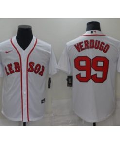 MLB Red Sox 99 VERDUGO White Nike Cool Base Men Jersey