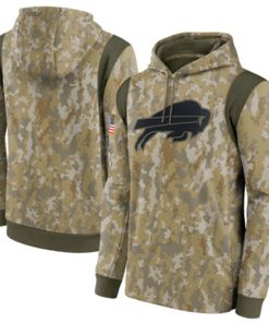 Men's Buffalo Bills Camo 2021 Salute To Service Therma Performance Pullover Hoodie