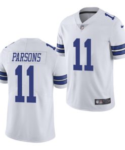 Men's Dallas Cowboys #11 Micah Parsons 2021 NFL Draft White Vapor Limited Stitched Jersey