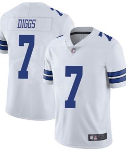 Men's Dallas Cowboys #7 Trevon Diggs White Vapor Limited Stitched Jersey