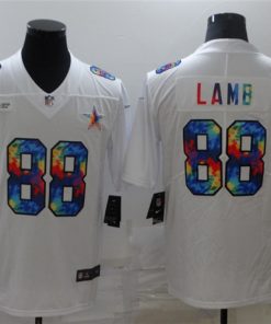 Men's Dallas Cowboys #88 CeeDee Lamb White Crucial Catch Limited Stitched Jersey