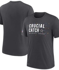 Men's Dallas Cowboys Charcoal 2021 Crucial Catch Performance T-Shirt