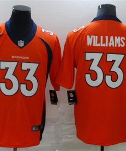 Men's Denver Broncos #33 Javonte Williams Orange Vapor Untouchable Limited Stitched Jersey