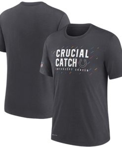 Men's Indianapolis Colts Charcoal 2021 Crucial Catch Performance T-Shirt